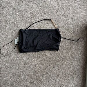 L Space Women's black swim top size M